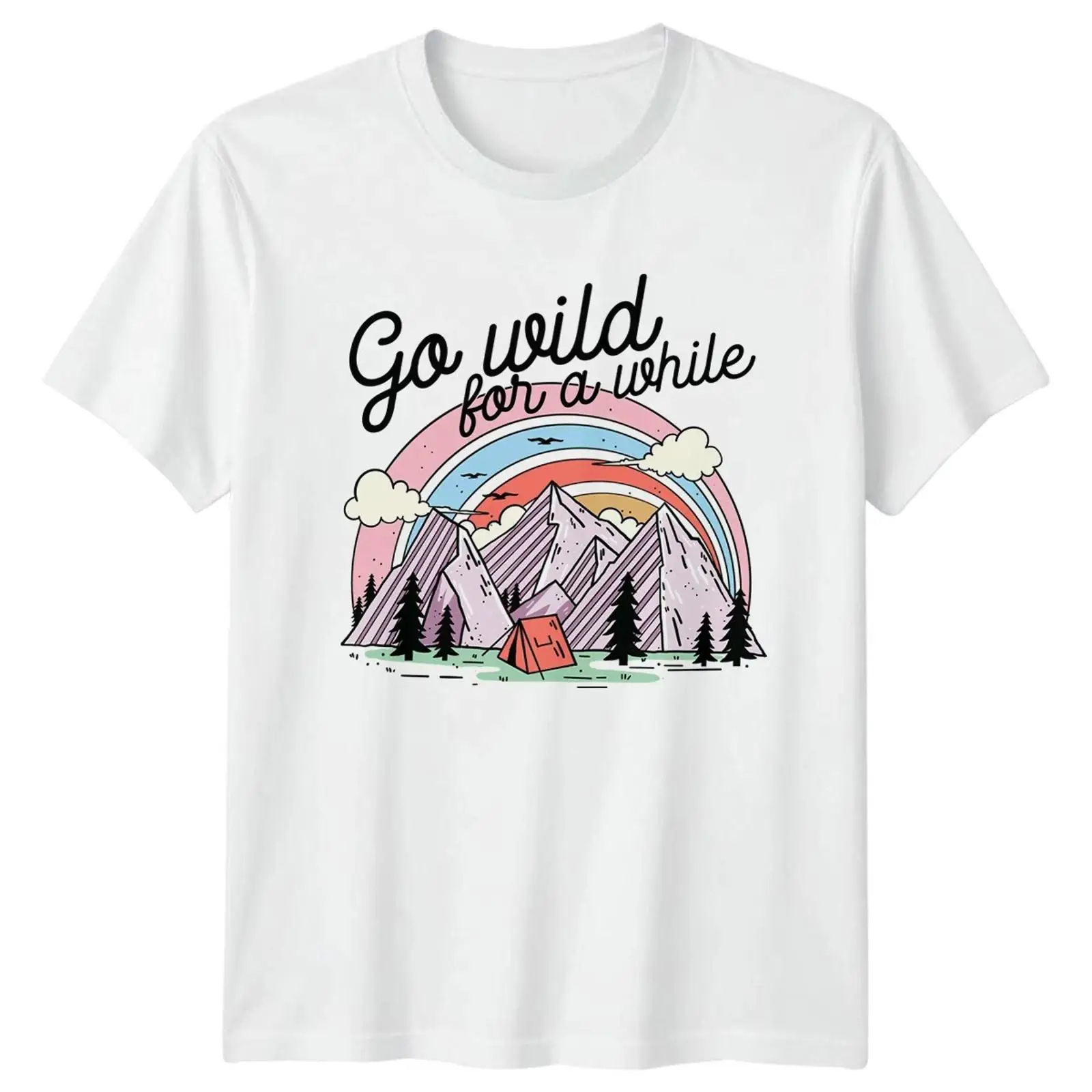 Outdoor Und Camping - เสื้อยืด Go Wild For A While