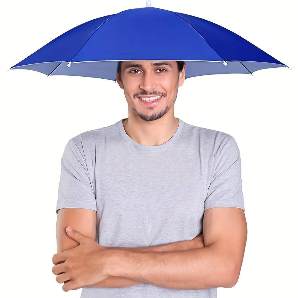 Outdoor Camping Hat - หมวกกันแดดแบบยืดหยุ่นพร้อมร่มในตัว ป้องกันรังสียูวี ใช้งานได้โดยไม่ต้องใช้มือ เหมาะสำหรับตกปลา ตั้งแคมป์ ทำสวน