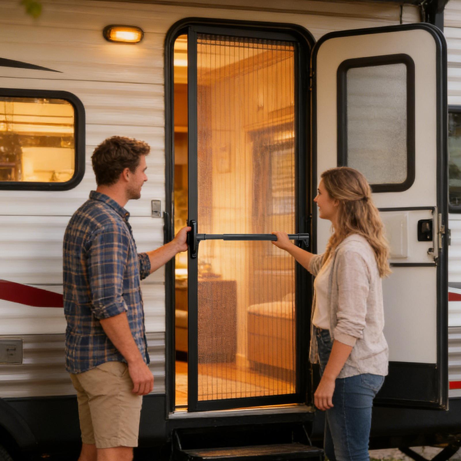 Outdoor Camping Rental - ราวจับประตู RV แบบปรับได้ สำหรับรถบ้านเช่า คาราวาน สำหรับการเดินทาง