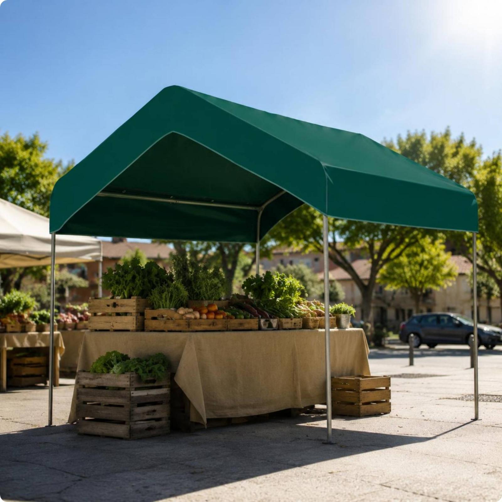 Outdoor Camping Canopy - ผ้าใบกันน้ำสำหรับเต็นท์กลางแจ้ง ผ้าใบคลุมสำหรับเปลี่ยนหลังคา สำหรับแผงลอยตลาด ที่จอดรถ และการตั้งแคมป์