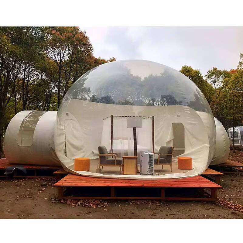 Outdoor Camping Rental - ให้เช่าเต็นท์เป่าลมใสขนาดใหญ่สำหรับตั้งแคมป์กลางแจ้ง ทำจากพีวีซี
