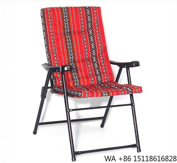 Outdoor Camping Folding Chairs - เก้าอี้สนามพับได้สำหรับตั้งแคมป์ ขายส่งจากโรงงาน ผลิตจากเหล็ก พกพาสะดวก ปรับแต่งสีและดีไซน์ได้ เหมาะสำหรับโรงแรมและคลังสินค้า