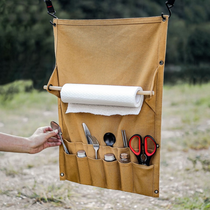 Outdoor Camping Wallpaper - อุปกรณ์จัดระเบียบอุปกรณ์ตั้งแคมป์ในเดินป่าตั้งแคมป์ปิคนิคอุปกรณ์จัดผ้าขนหนูกระดาษติดผนังสำหรับกลางแจ้ง