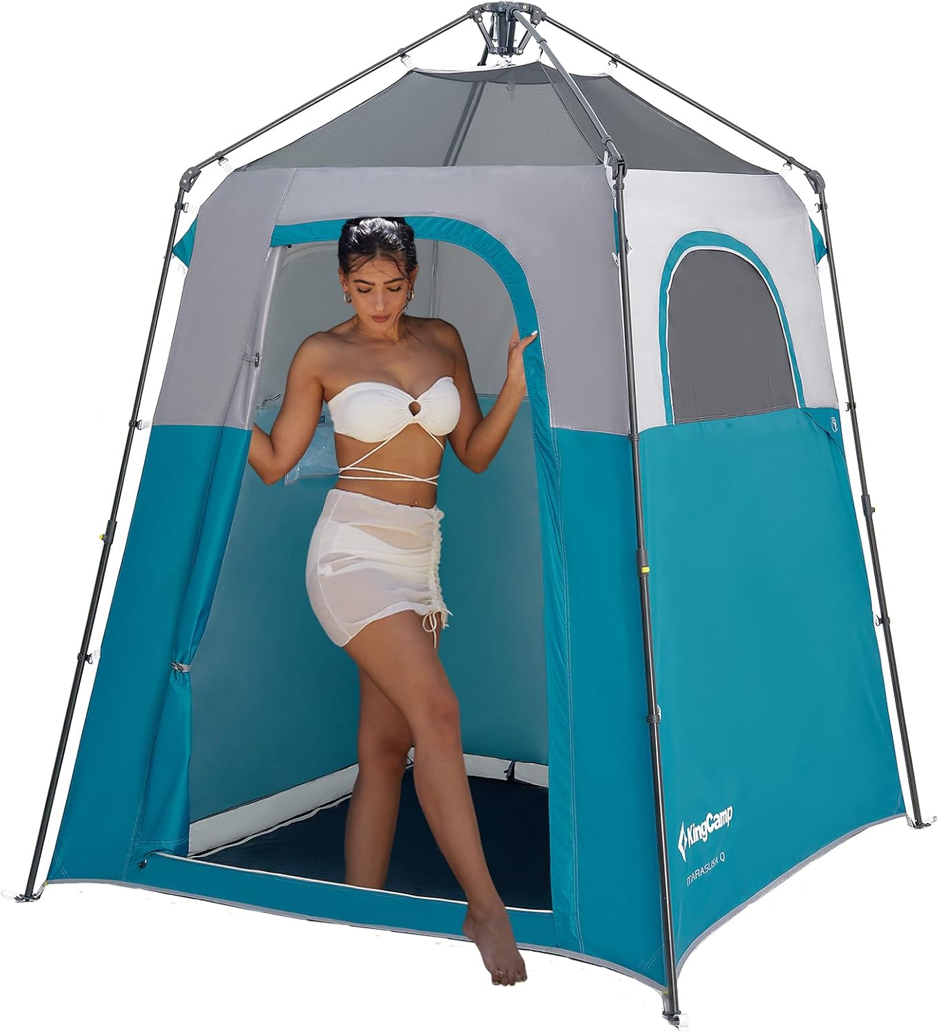 Outdoor Und Camping - เต็นท์อาบน้ำแบบพกพา ให้ความเป็นส่วนตัว แข็งแรง ทนทาน และกว้างขวาง พร้อมพื้นสำหรับใช้เป็นห้องน้ำกลางแจ้ง
