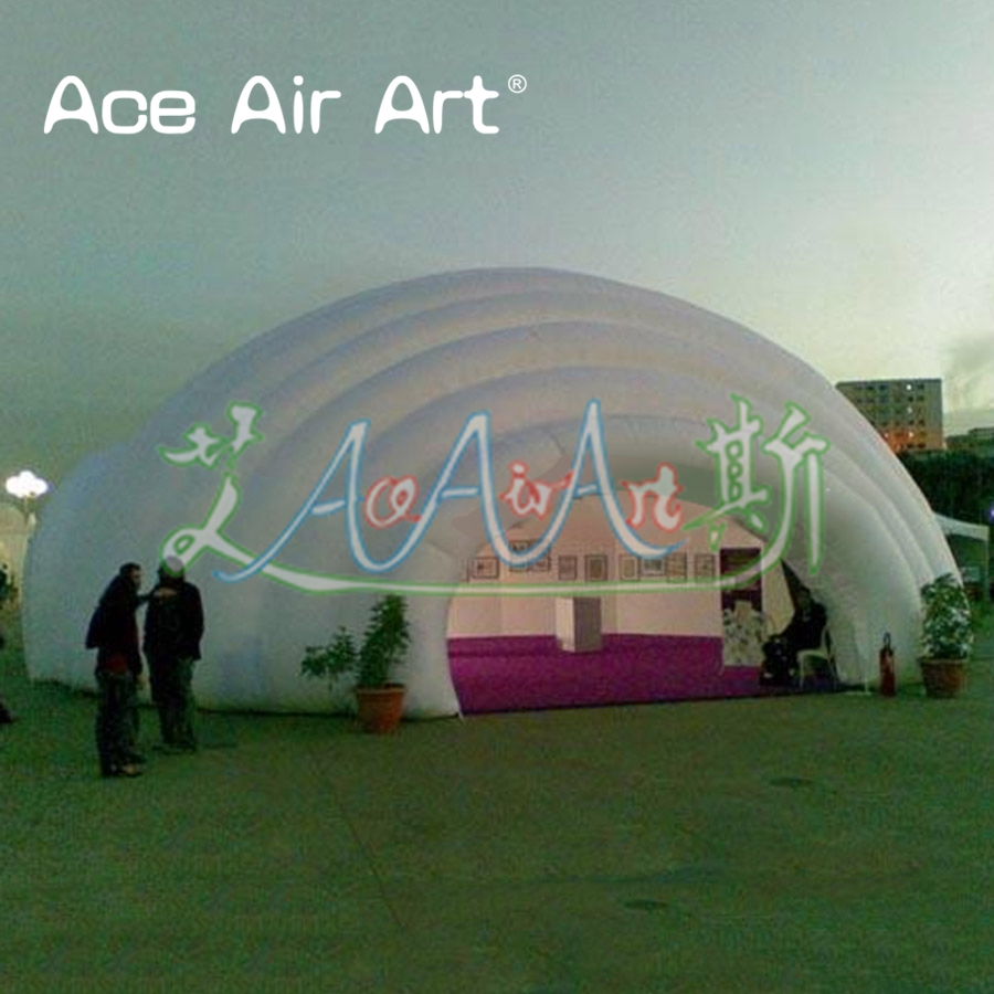 Outdoor Camping Rental - เต็นท์โดมเป่าลมสีขาวรุ่นใหม่สำหรับตั้งแคมป์กลางแจ้ง บ้านพักแบบเป่าลม เต็นท์โดมเป่าลมสำหรับเช่า