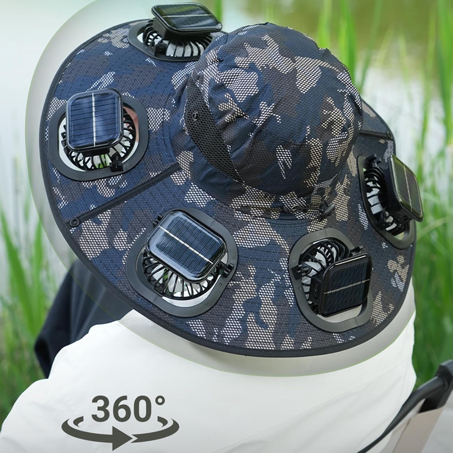 หมวกกันแดดพัดลม 6 ใบพัด รุ่น 2 - Outdoor Camping Hat บทวิจารณ์และราคา
