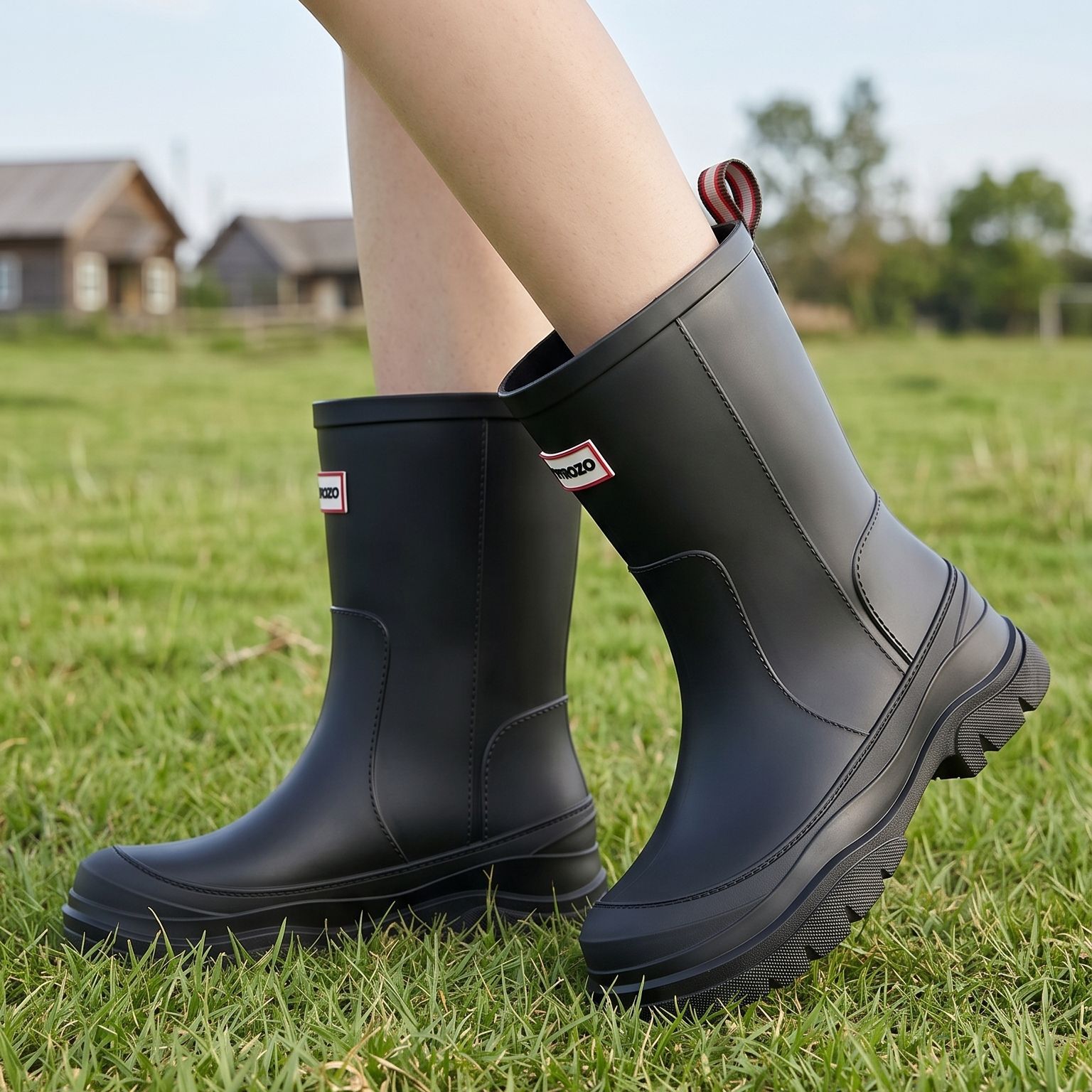 รองเท้าบูทกันฝนทรงกลางสำหรับผู - Outdoor Camping On Youtube บทวิจารณ์และราคา