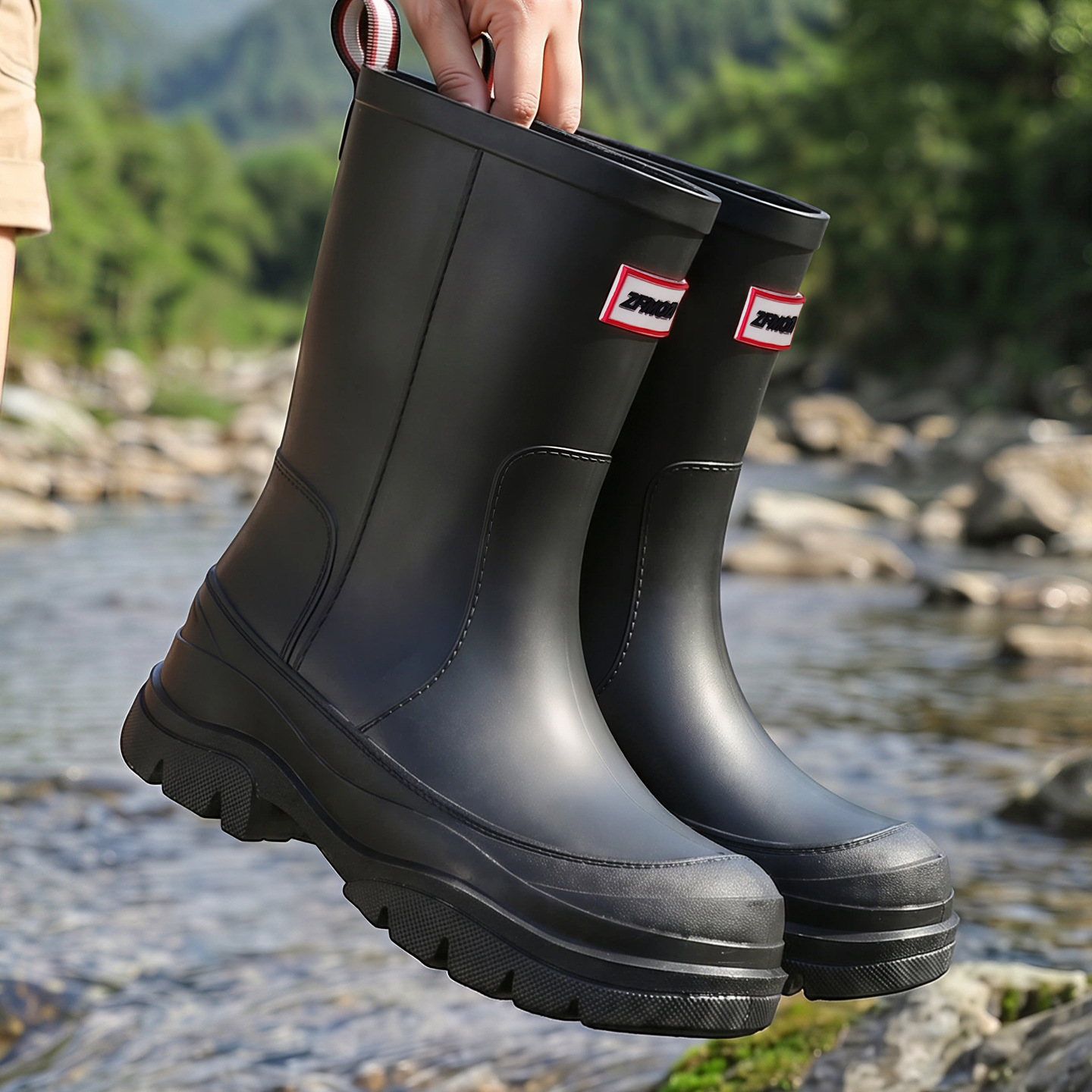 รองเท้าบูทกันฝนทรงกลางสำหรับผู - Outdoor Camping On Youtube บทวิจารณ์และราคา