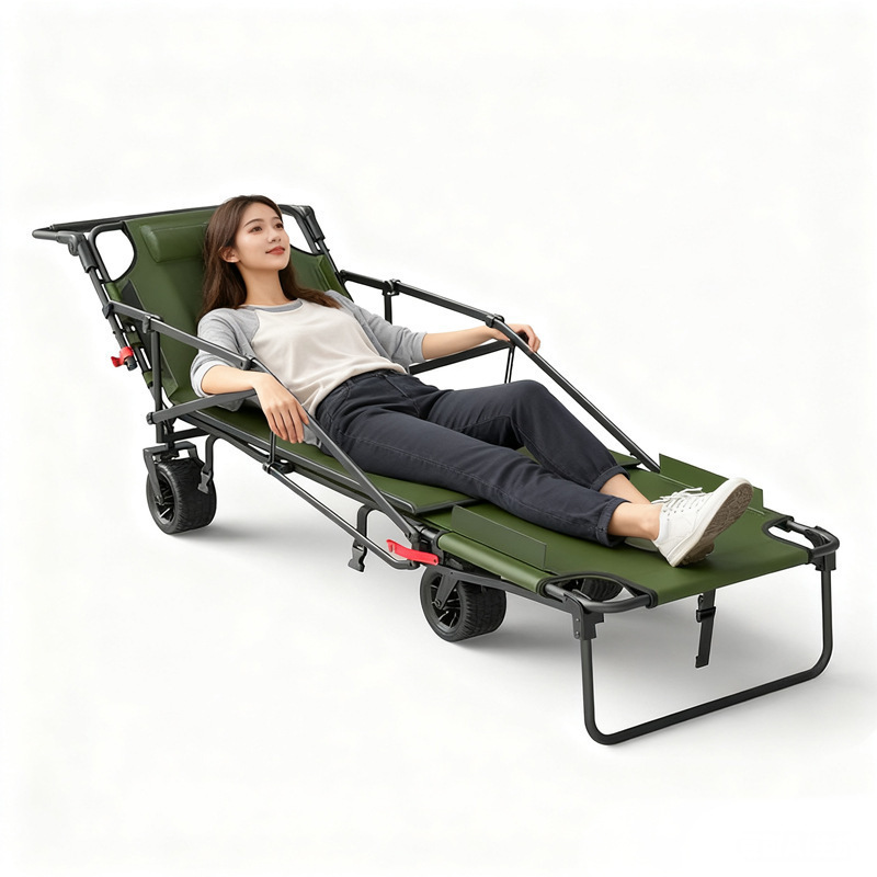 รถเข็นแคมป์ปิ้งพับได้พร้อมล้อถ - Outdoor Camping Trailer บทวิจารณ์และราคา