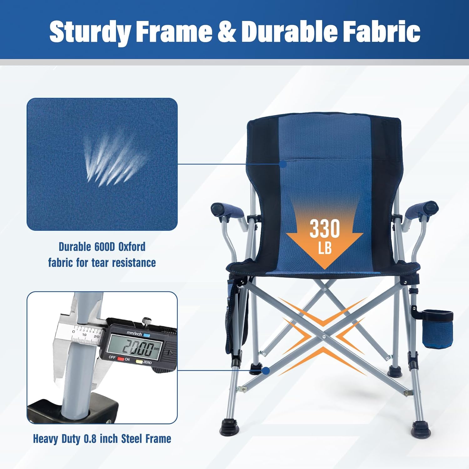 เก้าอี้พับสำหรับตั้งแคมป์ พกพา - Outdoor Camping Folding Chairs บทวิจารณ์และราคา