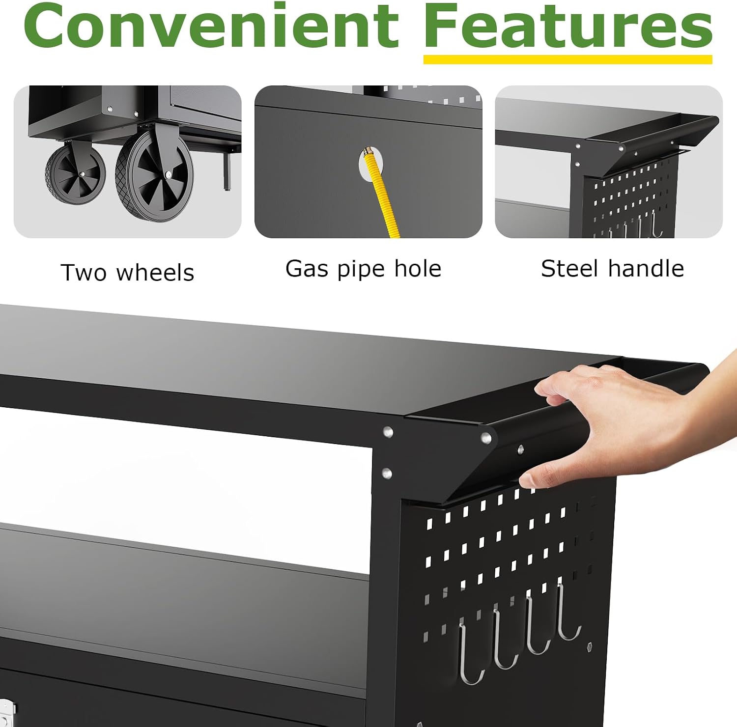 รถเข็นปิ้งย่างกลางแจ้งพร้อมโต๊ - Kitchen Outdoor Camping บทวิจารณ์และราคา