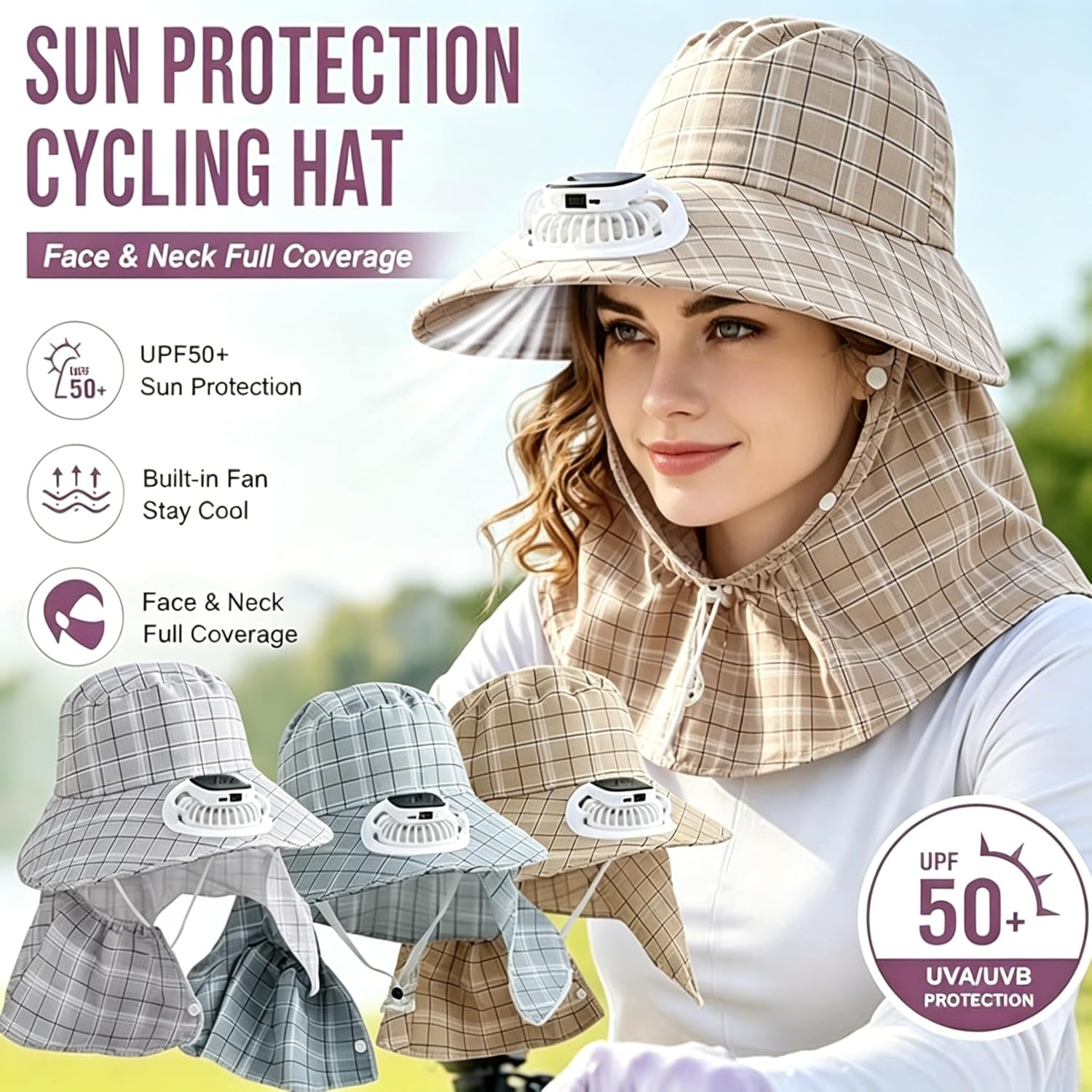 หมวกพัดลมพลังงานแสงอาทิตย์ 1 ช - Outdoor Camping Hat บทวิจารณ์และราคา