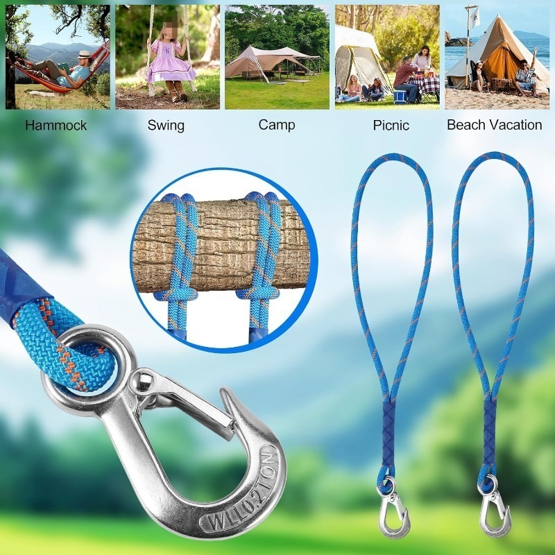 1/2 ชิ้น เชือกไนลอนพร้อมตะขอโล - Outdoor Camping Canopy บทวิจารณ์และราคา