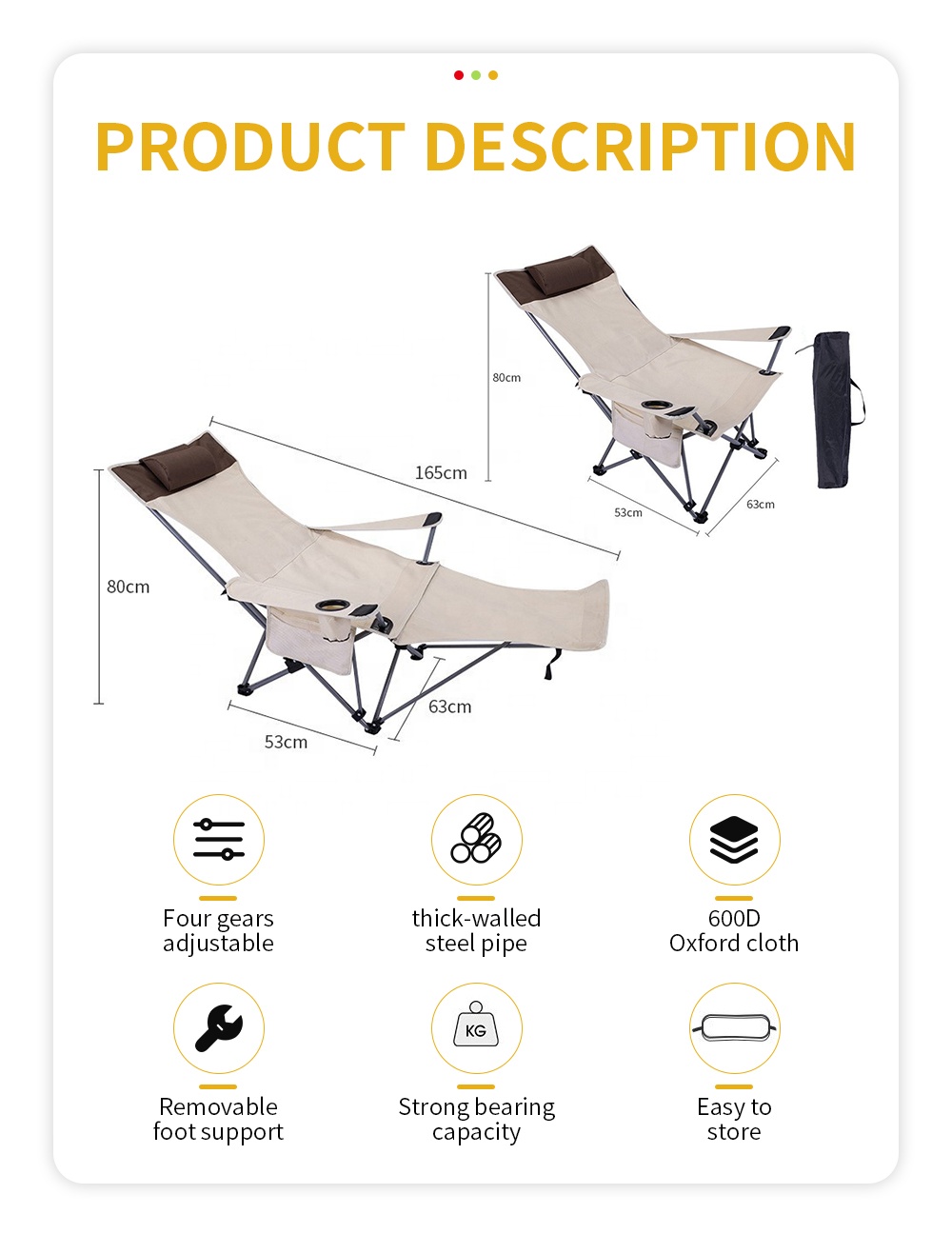 เก้าอี้พับพกพาปรับเอนได้ น้ำหน - Outdoor Camping Folding Chairs บทวิจารณ์และราคา