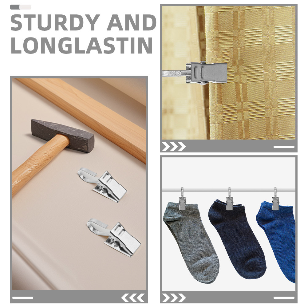 คลิปหนีบม่านสแตนเลส 25 ชิ้น ตะ - Outdoor Camping Decor บทวิจารณ์และราคา