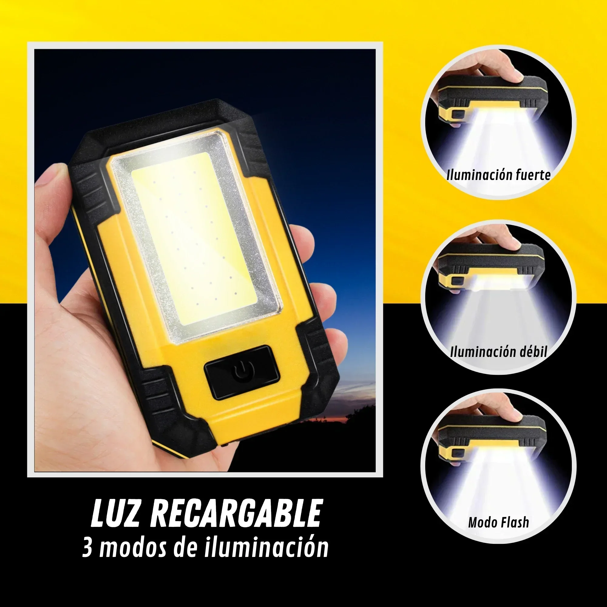 ไฟฉายชาร์จได้ 4000mAh แสงสว่าง - Outdoor Camping Decor บทวิจารณ์และราคา