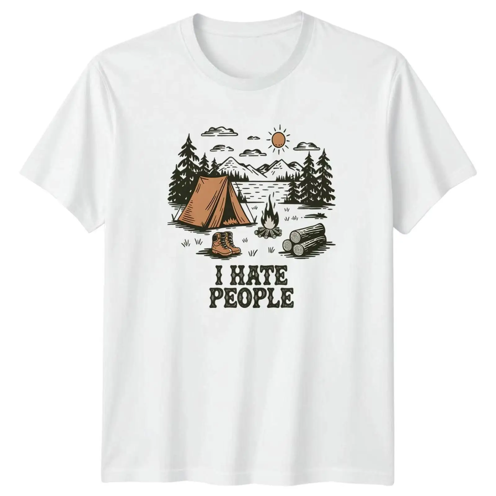 เสื้อยืด I Hate People สำหรับแ - Outdoor Und Camping บทวิจารณ์และราคา
