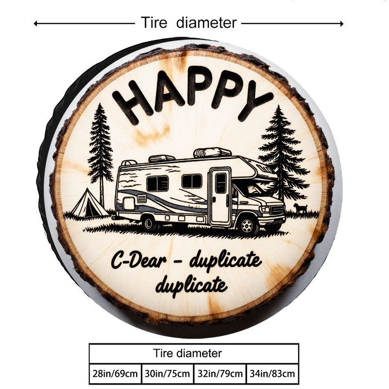 HAPPY RV Camping Theme ผ้าคลุม - Outdoor Camping Decor บทวิจารณ์และราคา