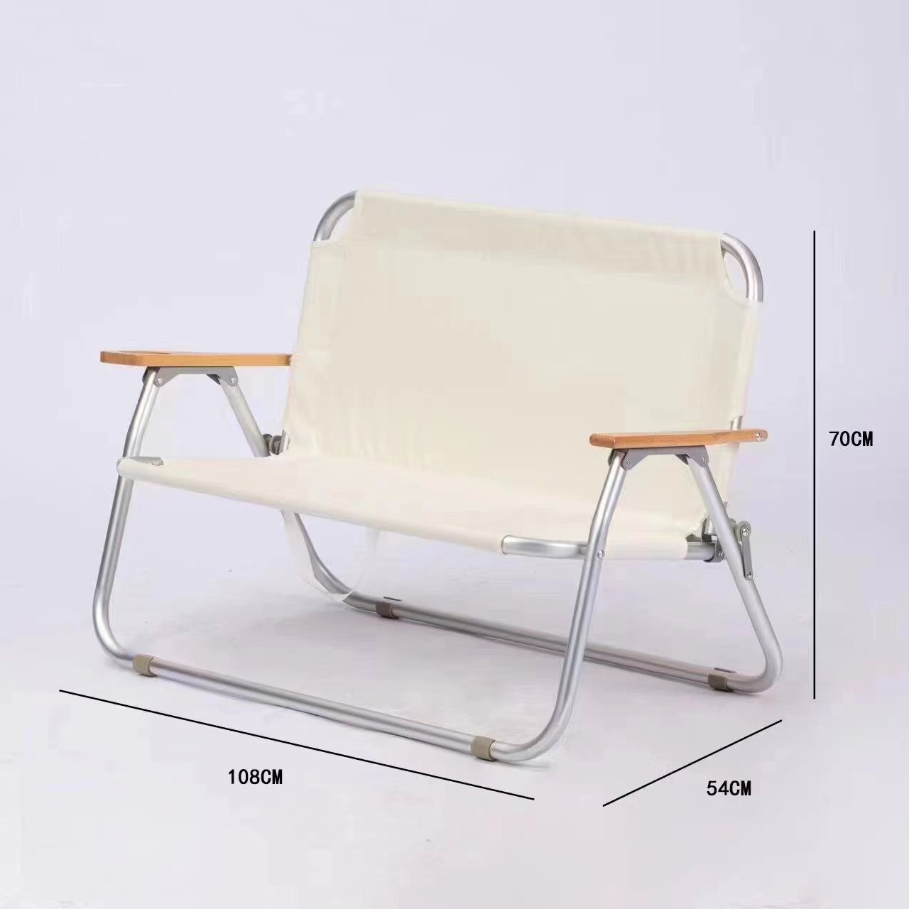 เก้าอี้ชายหาดพับได้สำหรับ 2 คน - Outdoor Camping Folding Chairs บทวิจารณ์และราคา
