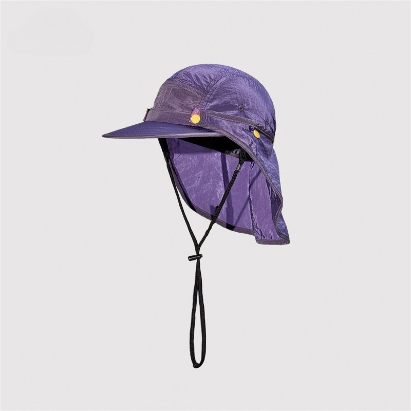 หมวกเบสบอลปีกแบนแบบถอดได้พร้อม - Camping Outdoor Quick Drying Sun Neck Protection Cap Hat บทวิจารณ์และราคา