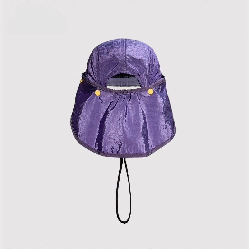 หมวกเบสบอลปีกแบนแบบถอดได้พร้อม - Camping Outdoor Quick Drying Sun Neck Protection Cap Hat บทวิจารณ์และราคา