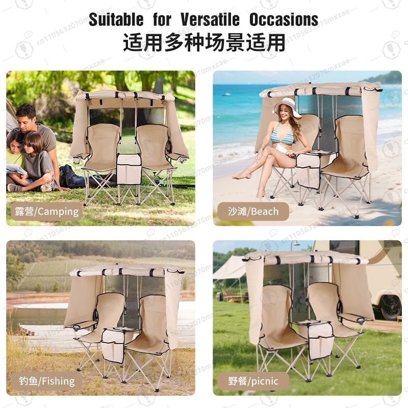 เก้าอี้พับคู่สำหรับตั้งแคมป์กล - Outdoor Camping Folding Chairs บทวิจารณ์และราคา