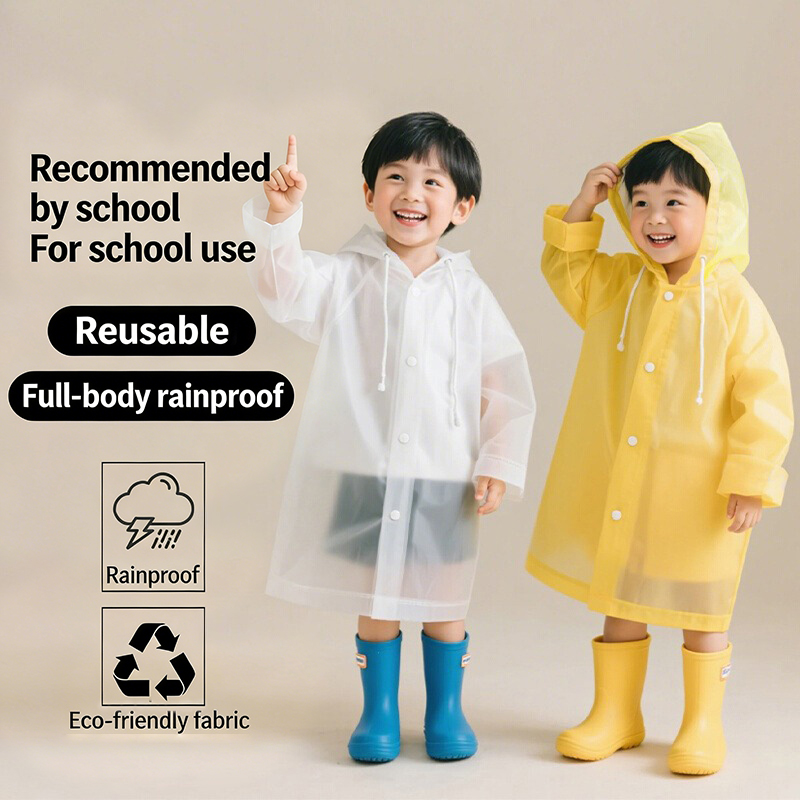 เสื้อกันฝนเด็กแบบใช้แล้วทิ้ง E - Outdoor Camping Activities For Kids บทวิจารณ์และราคา