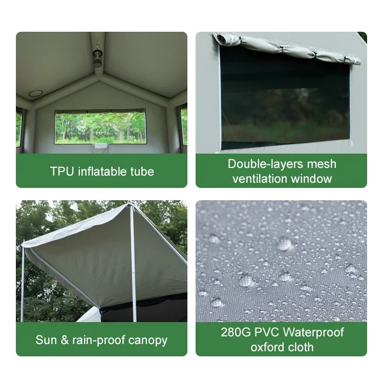 เต็นท์ลมขนาดใหญ่สำหรับ 3-4 คน  - Outdoor Camping On Youtube บทวิจารณ์และราคา