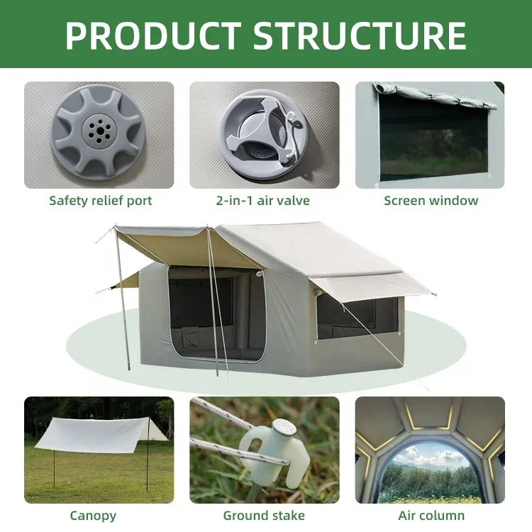 เต็นท์ลมขนาดใหญ่สำหรับ 3-4 คน  - Outdoor Camping On Youtube บทวิจารณ์และราคา