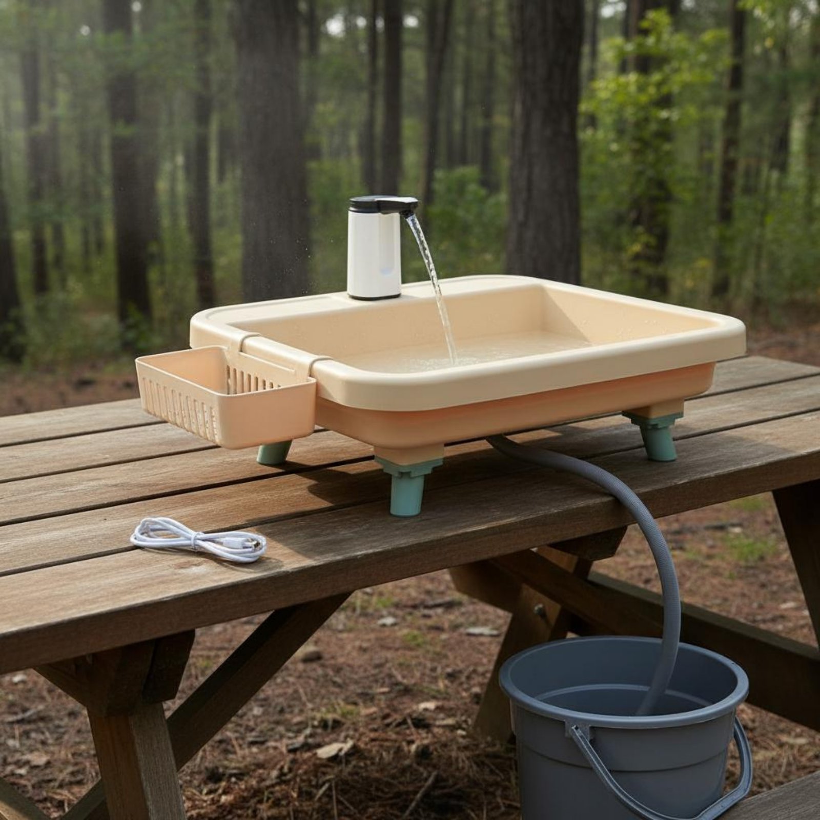 สถานีล้างมือแบบพกพา ฟังก์ชั่นป - Outdoor Camping บทวิจารณ์และราคา