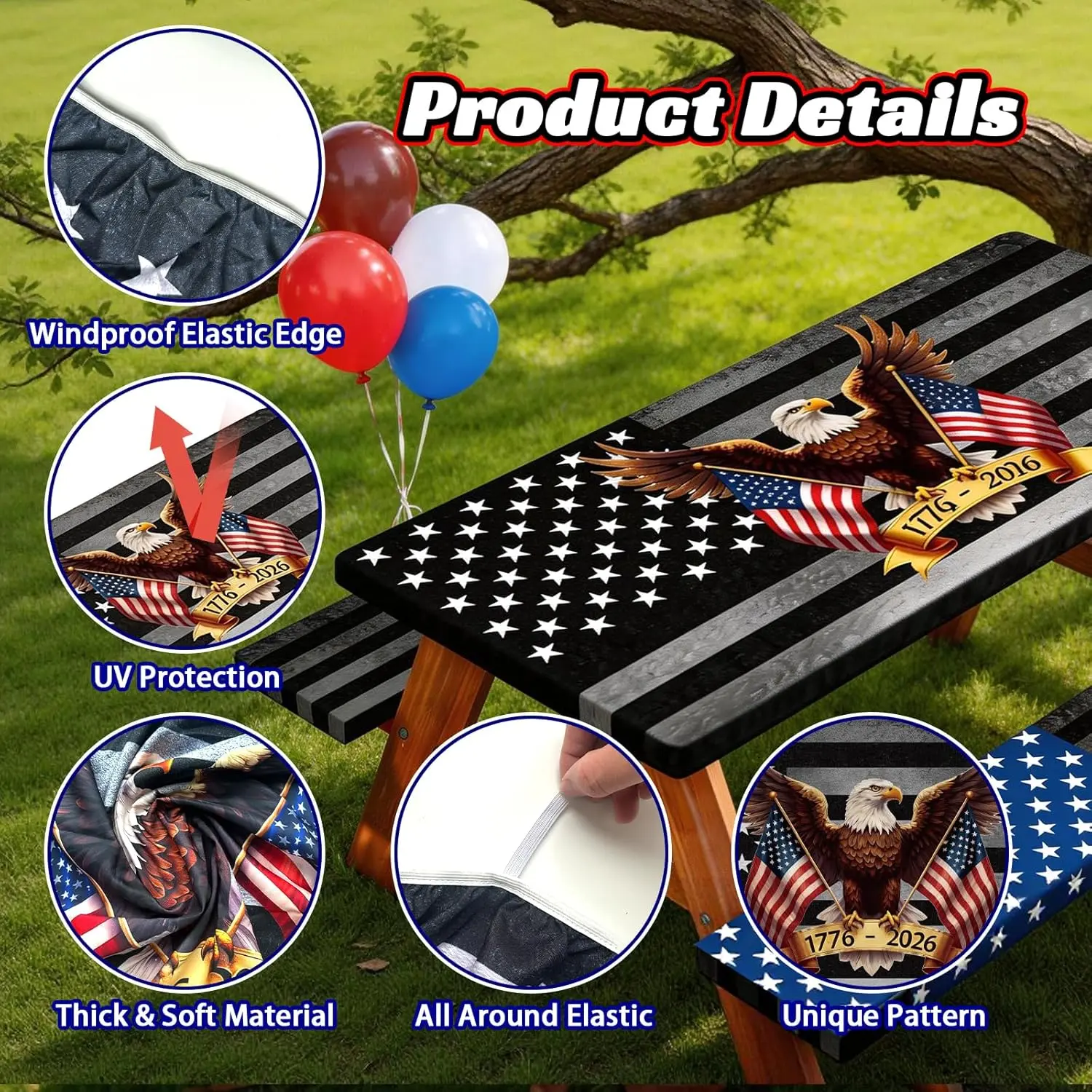 ผ้าคลุมโต๊ะปิกนิกขนาด 6 ฟุต ฉล - Outdoor Camping Decor บทวิจารณ์และราคา