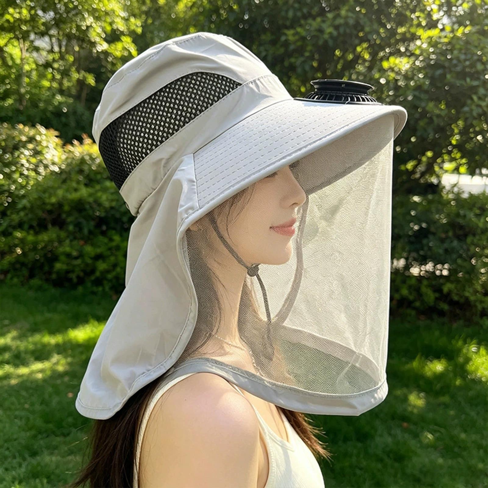 หมวกตกปลาพร้อมพัดลม หมวกกันแดด - Outdoor Camping Hat บทวิจารณ์และราคา